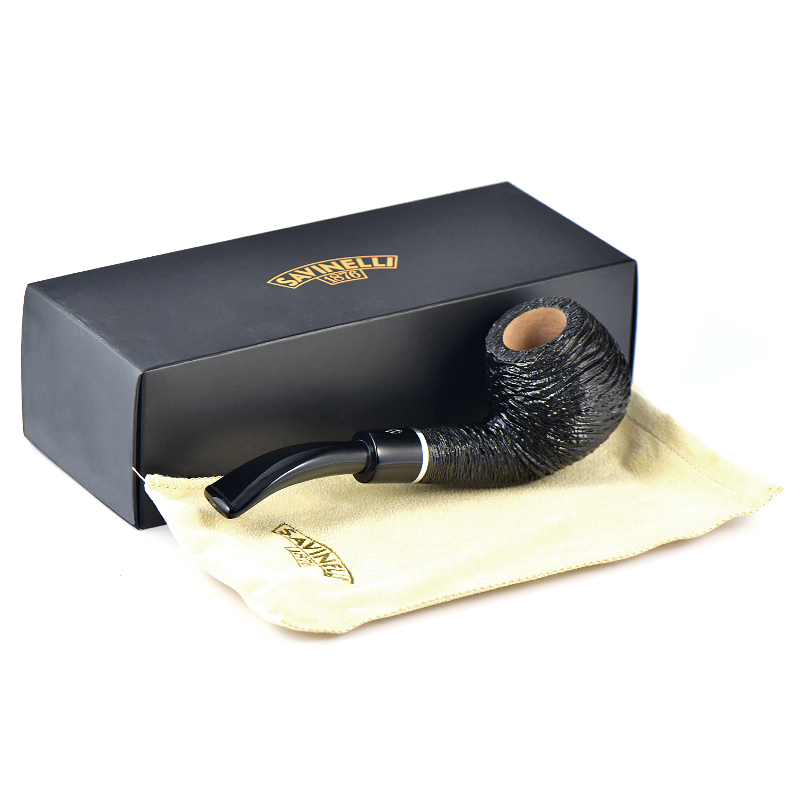 Курительная трубка Savinelli Otello Rustic Black 645 (фильтр 9 мм)